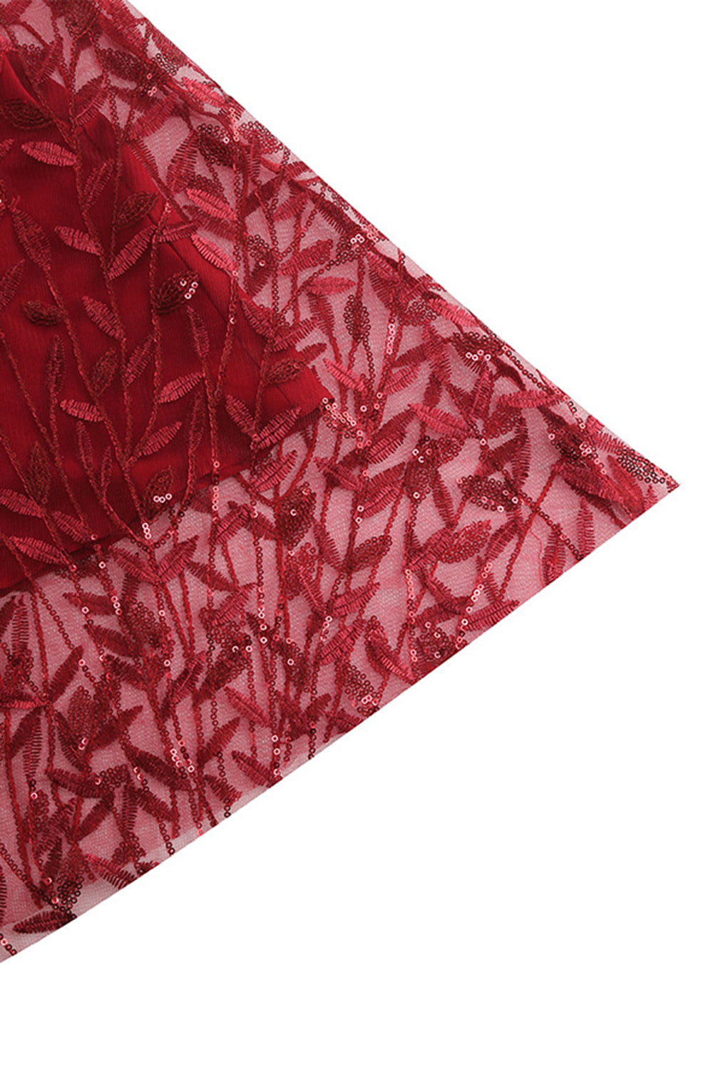 Robe vintage abricot élégante à paillettes et broderies feuillage en maille