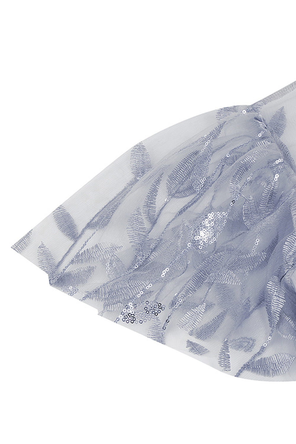 Robe vintage abricot élégante à paillettes et broderies feuillage en maille