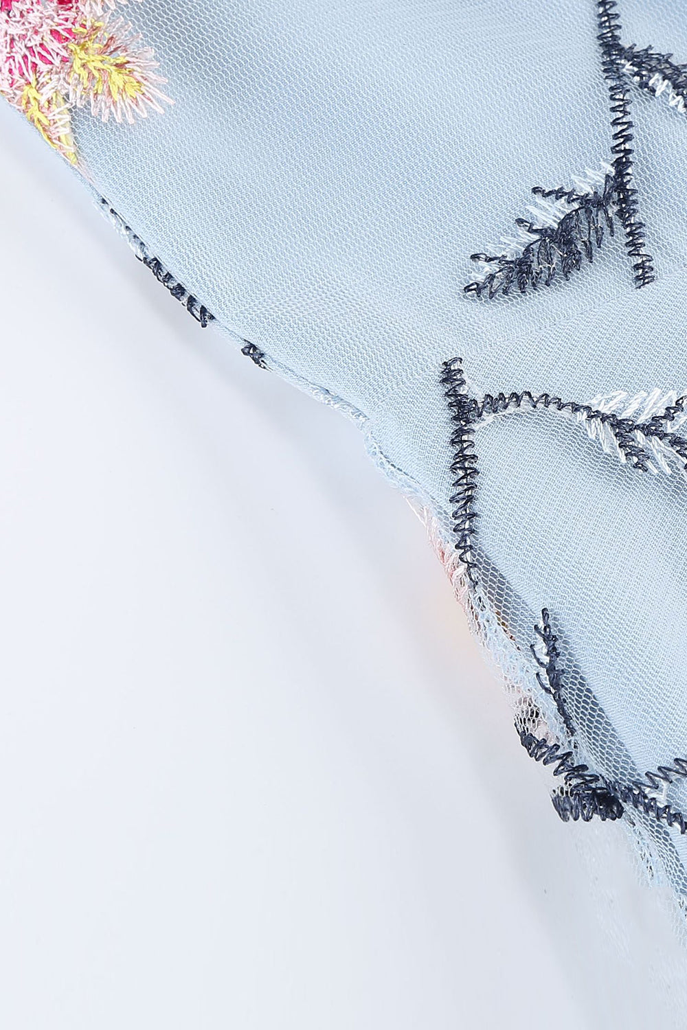 Robe midi vintage abricot sans manches, brodée florale et élégante