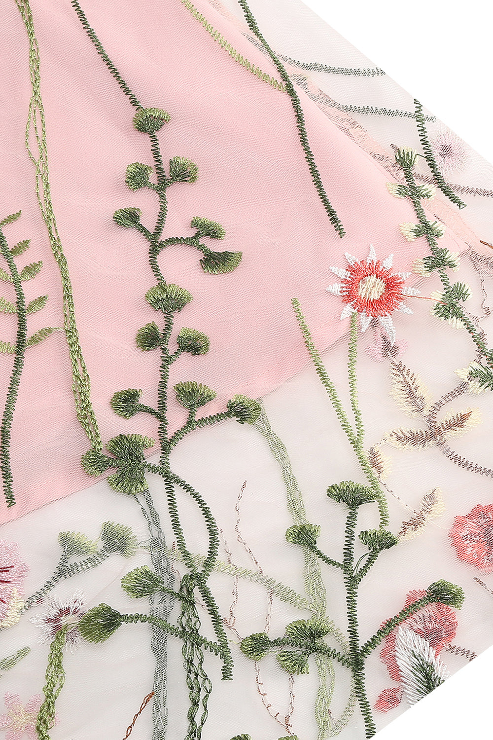 Robe abricot en tulle imprimé, A-ligne à manches courtes style années 50