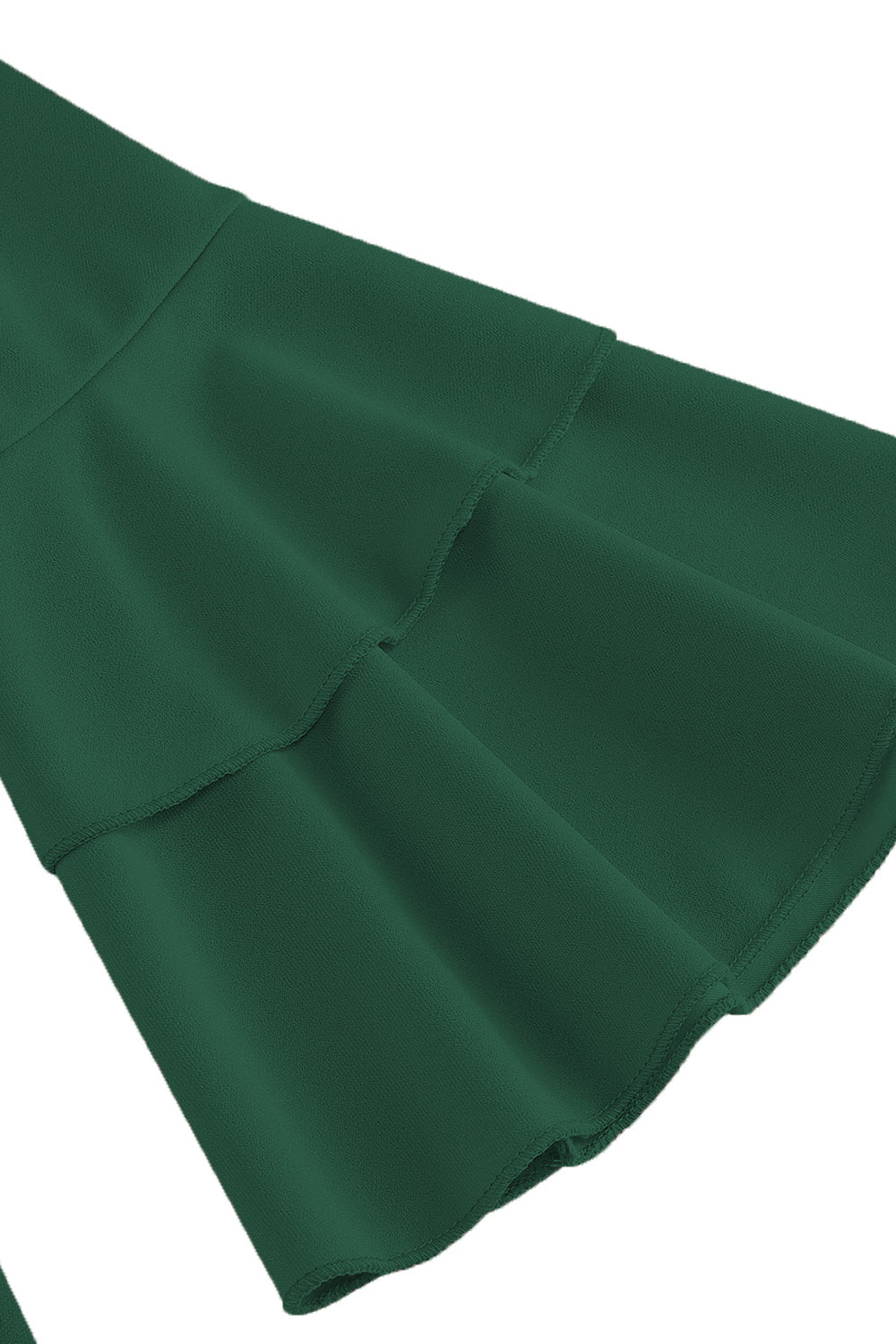 Robe midi abricot style années 50, A-ligne, col en V et demi-manches