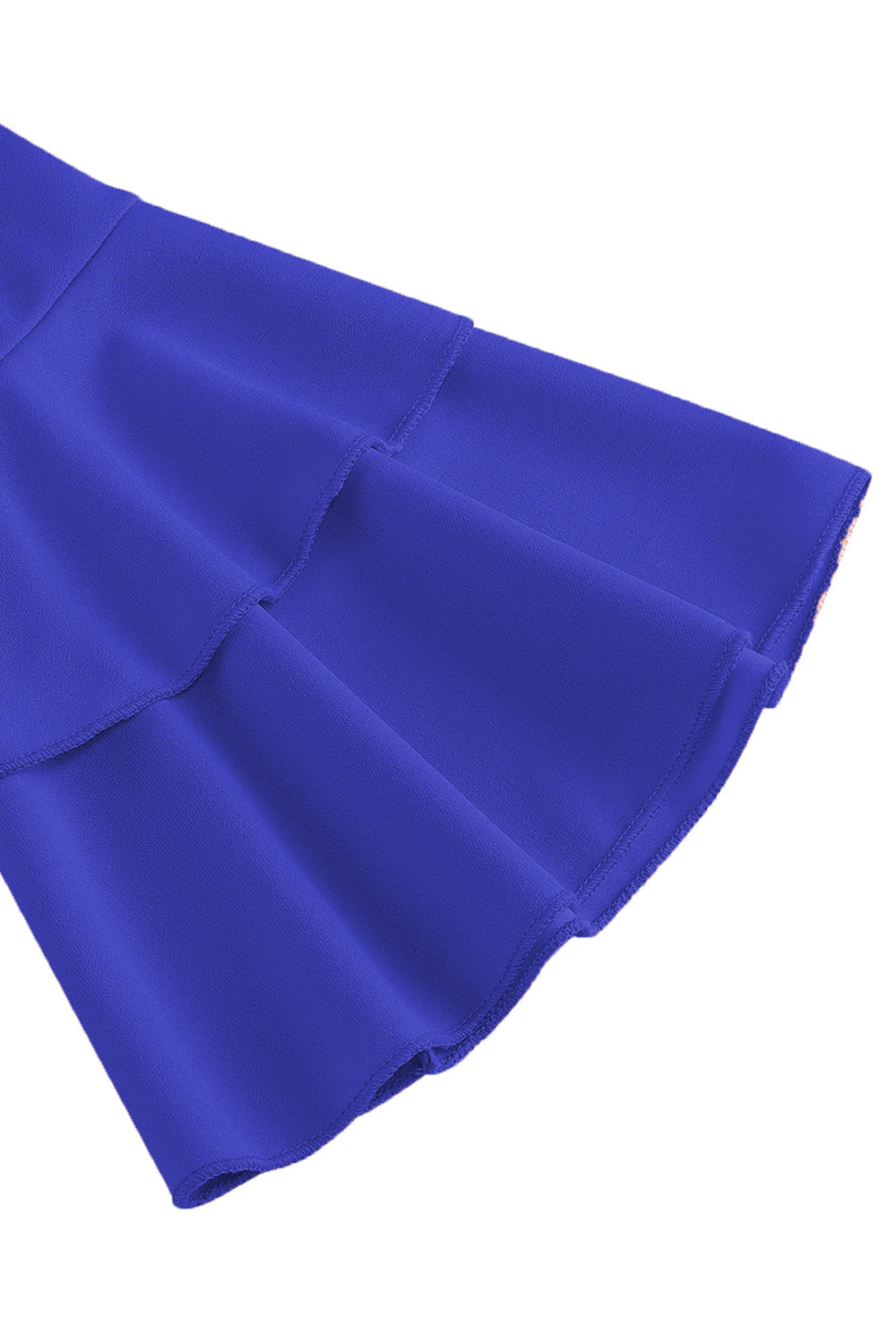 Robe midi abricot style années 50, A-ligne, col en V et demi-manches